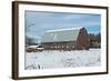 Red Barn in Winter-Dana Styber-Framed Photographic Print