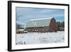 Red Barn in Winter-Dana Styber-Framed Photographic Print