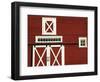 Red Barn, North Battleford, Saskatchewan, Canada-Walter Bibikow-Framed Photographic Print