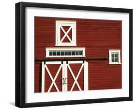 Red Barn, North Battleford, Saskatchewan, Canada-Walter Bibikow-Framed Photographic Print