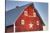 Red barn on a farm near Edgewood in Northeast Iowa, Winter, HDR-Design Pics-Stretched Canvas