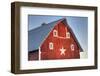 Red barn on a farm near Edgewood in Northeast Iowa, Winter, HDR-Design Pics-Framed Photographic Print