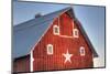 Red barn on a farm near Edgewood in Northeast Iowa, Winter, HDR-Design Pics-Mounted Photographic Print