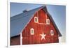 Red barn on a farm near Edgewood in Northeast Iowa, Winter, HDR-Design Pics-Framed Photographic Print