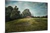 Red Barn on the Hill-Jai Johnson-Mounted Giclee Print