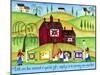 Red Barn Quilt House-Cheryl Bartley-Mounted Giclee Print