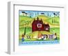 Red Barn Quilt House-Cheryl Bartley-Framed Premium Giclee Print