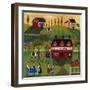 Red Barn Quilters-Cheryl Bartley-Framed Giclee Print