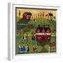 Red Barn Quilters-Cheryl Bartley-Framed Giclee Print