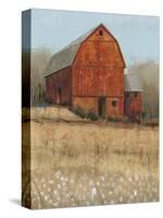 Red Barn View I-Tim O'toole-Stretched Canvas