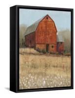 Red Barn View I-Tim O'toole-Framed Stretched Canvas