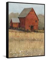 Red Barn View II-Tim O'toole-Framed Stretched Canvas