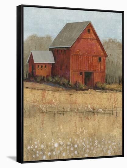 Red Barn View II-Tim O'toole-Framed Stretched Canvas