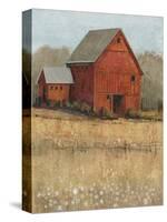 Red Barn View II-Tim O'toole-Stretched Canvas