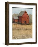 Red Barn View II-Tim O'toole-Framed Art Print