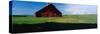 Red Barn with Spring Green Wheat Crops, Idaho, USA-Terry Eggers-Stretched Canvas