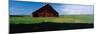 Red Barn with Spring Green Wheat Crops, Idaho, USA-Terry Eggers-Mounted Photographic Print