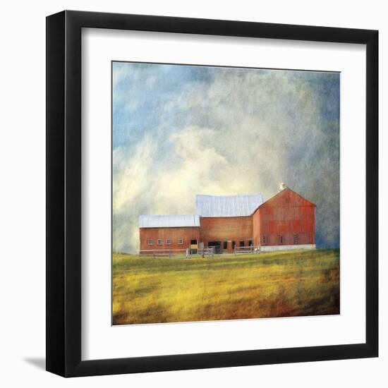 Red Barn-Dawne Polis-Framed Art Print