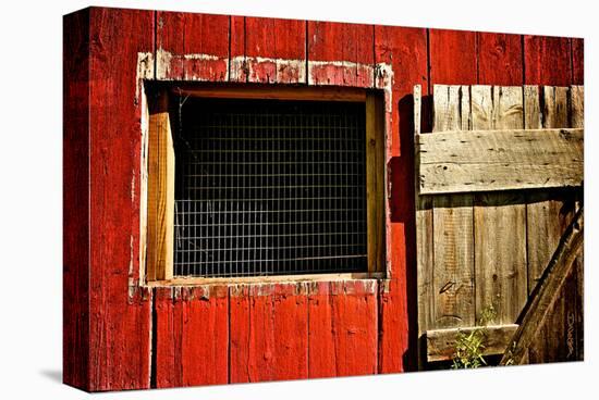 Red Barn-Elizabeth St^ Hilaire Nelson-Stretched Canvas