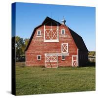 Red Barn-Ron Chapple-Stretched Canvas