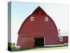 Red Barn-Marnie Burkhart-Stretched Canvas