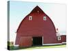 Red Barn-Marnie Burkhart-Stretched Canvas