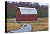 Red Barn-Lori Hutchison-Stretched Canvas