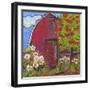 Red Barn-Blenda Tyvoll-Framed Art Print