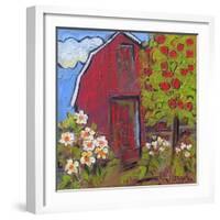 Red Barn-Blenda Tyvoll-Framed Art Print