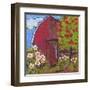 Red Barn-Blenda Tyvoll-Framed Art Print