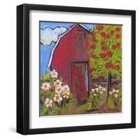 Red Barn-Blenda Tyvoll-Framed Art Print