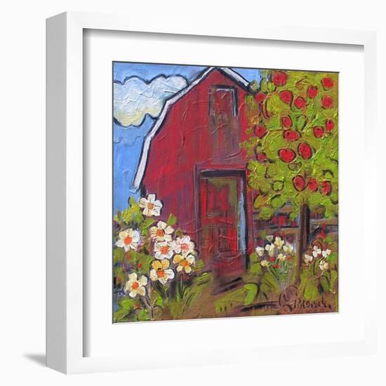 Red Barn-Blenda Tyvoll-Framed Art Print