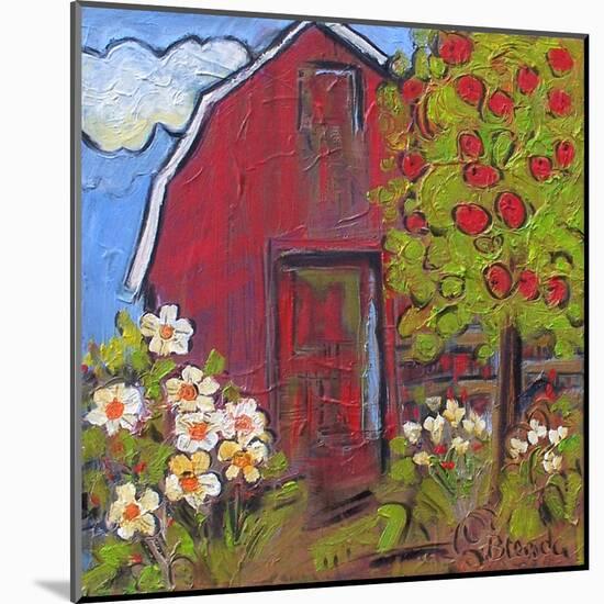 Red Barn-Blenda Tyvoll-Mounted Art Print