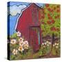 Red Barn-Blenda Tyvoll-Stretched Canvas