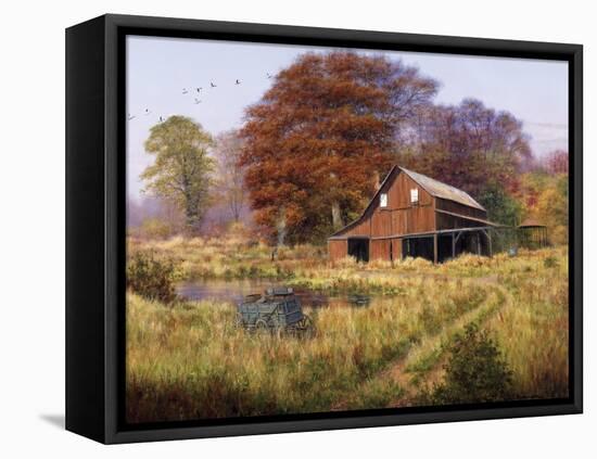 Red Barn-Bill Makinson-Framed Stretched Canvas