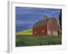 Red Barns and Canola Fields, Eastern Washington, USA-Darrell Gulin-Framed Photographic Print