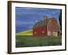 Red Barns and Canola Fields, Eastern Washington, USA-Darrell Gulin-Framed Photographic Print