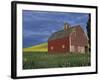 Red Barns and Canola Fields, Eastern Washington, USA-Darrell Gulin-Framed Photographic Print