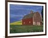 Red Barns and Canola Fields, Eastern Washington, USA-Darrell Gulin-Framed Photographic Print