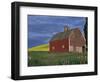 Red Barns and Canola Fields, Eastern Washington, USA-Darrell Gulin-Framed Photographic Print