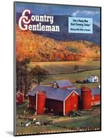 "Red Barns and Silos,"October 1, 1949-W.C. Griffith-Mounted Giclee Print