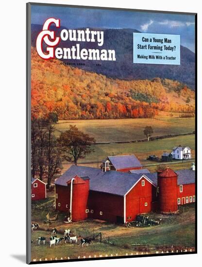 "Red Barns and Silos,"October 1, 1949-W.C. Griffith-Mounted Giclee Print