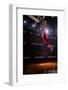 Red Basketball Player in Action in Gym-Eugene Onischenko-Framed Photographic Print