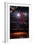 Red Basketball Player in Action in Gym-Eugene Onischenko-Framed Photographic Print