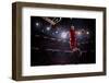 Red Basketball Player in Action in Gym-Eugene Onischenko-Framed Photographic Print