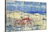 Red Beach Cruiser-Paul Brent-Stretched Canvas