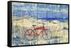 Red Beach Cruiser-Paul Brent-Framed Stretched Canvas