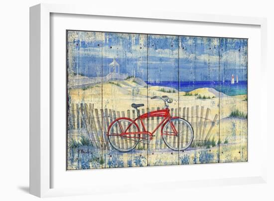 Red Beach Cruiser-Paul Brent-Framed Art Print