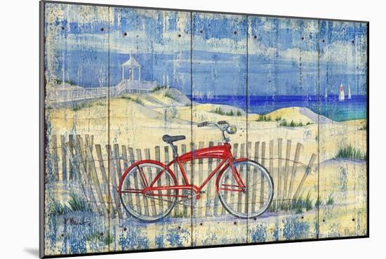 Red Beach Cruiser-Paul Brent-Mounted Art Print