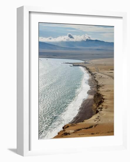 Red Beach, elevated view, Paracas National Reserve, Ica Region, Peru, South America-Karol Kozlowski-Framed Photographic Print